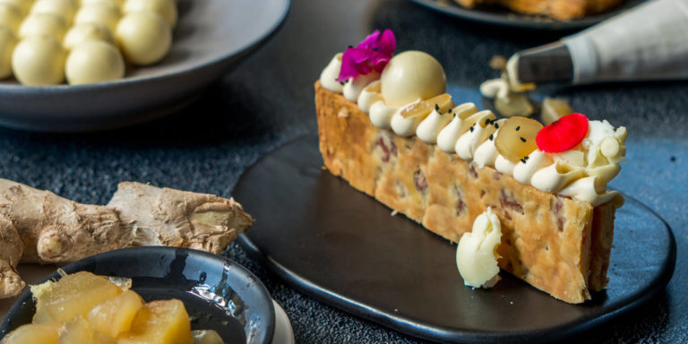 Bacon Mille Feuille Pastry with Ginger Mouse