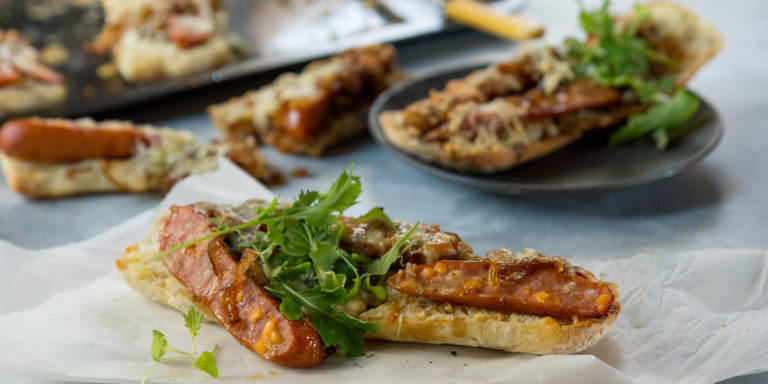Cheesy Russian & Spicy Caramelised Onion Toasted Panini