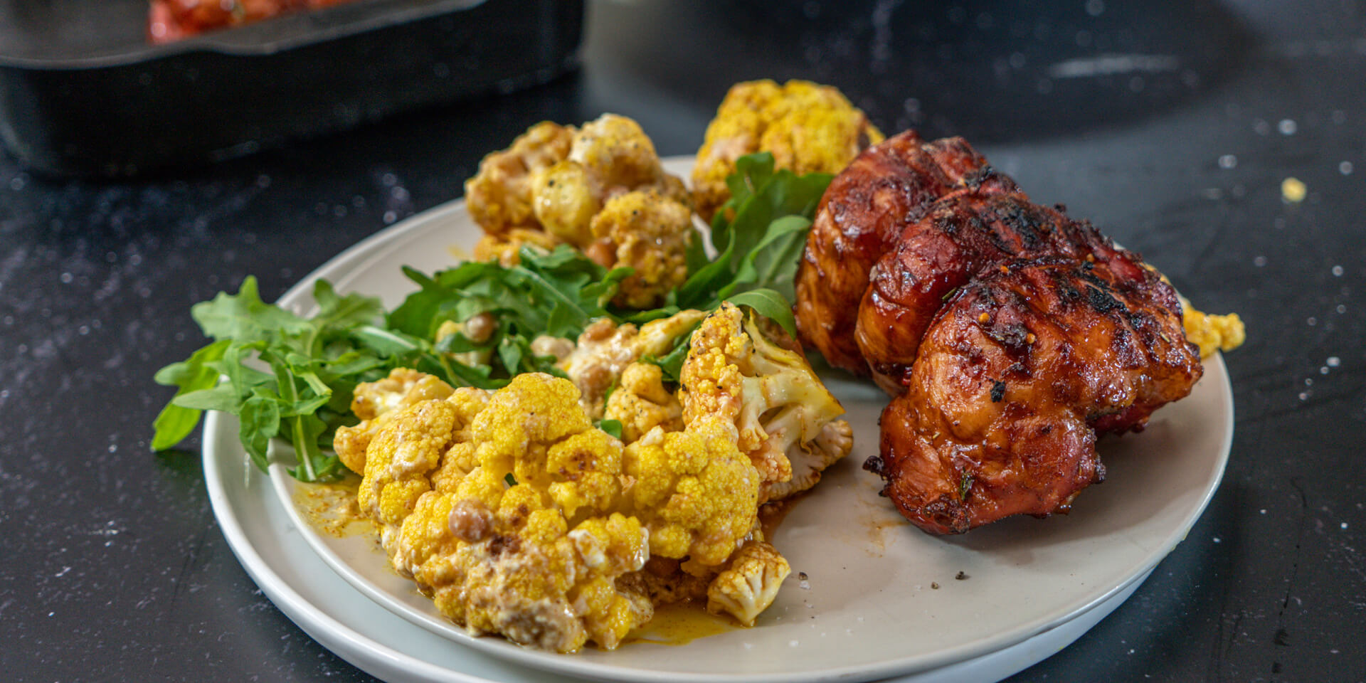 Mini eisbein and cauliflower salad (Braai)