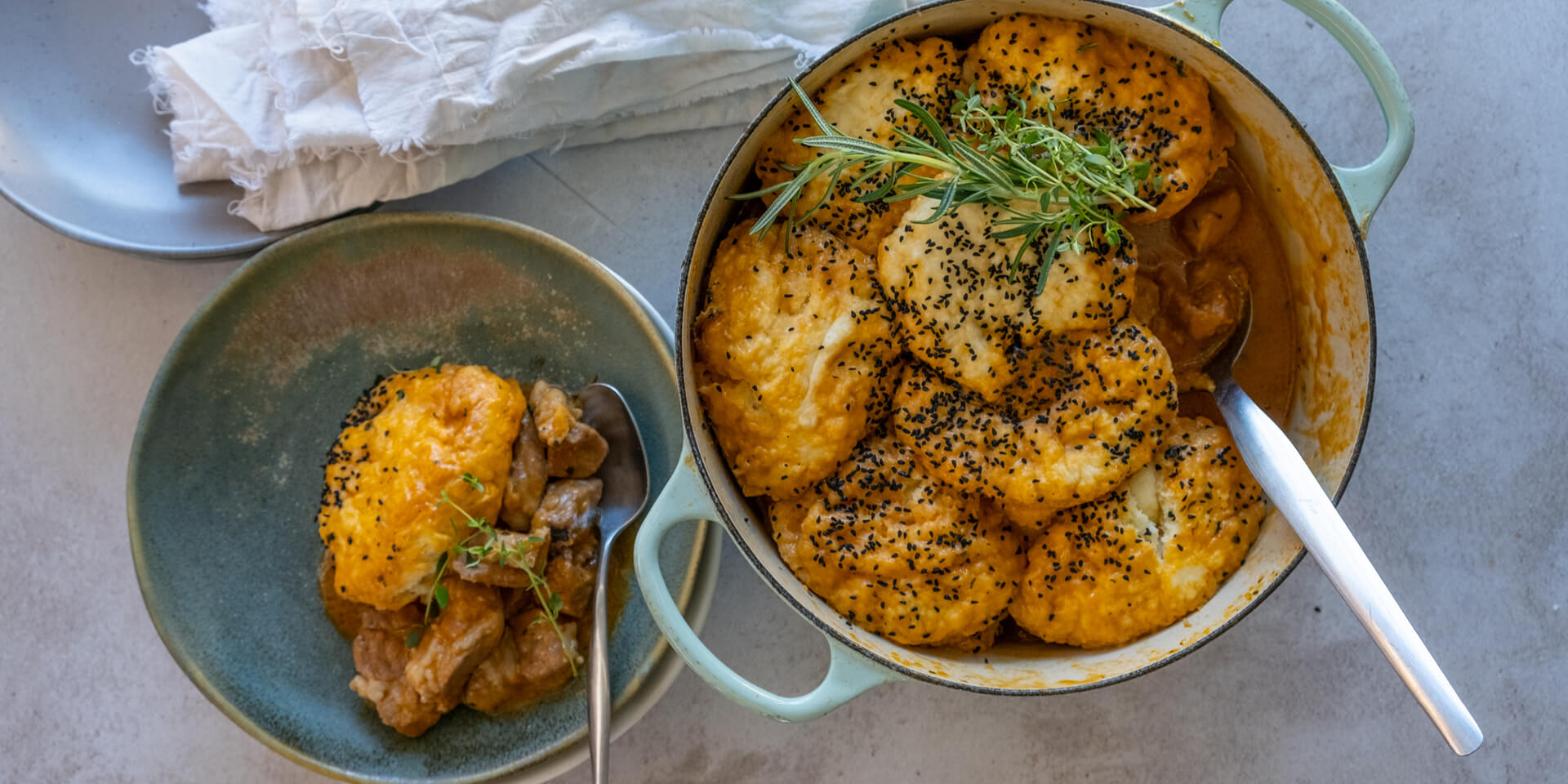 Eskort Pork Neck stew with Dumplings