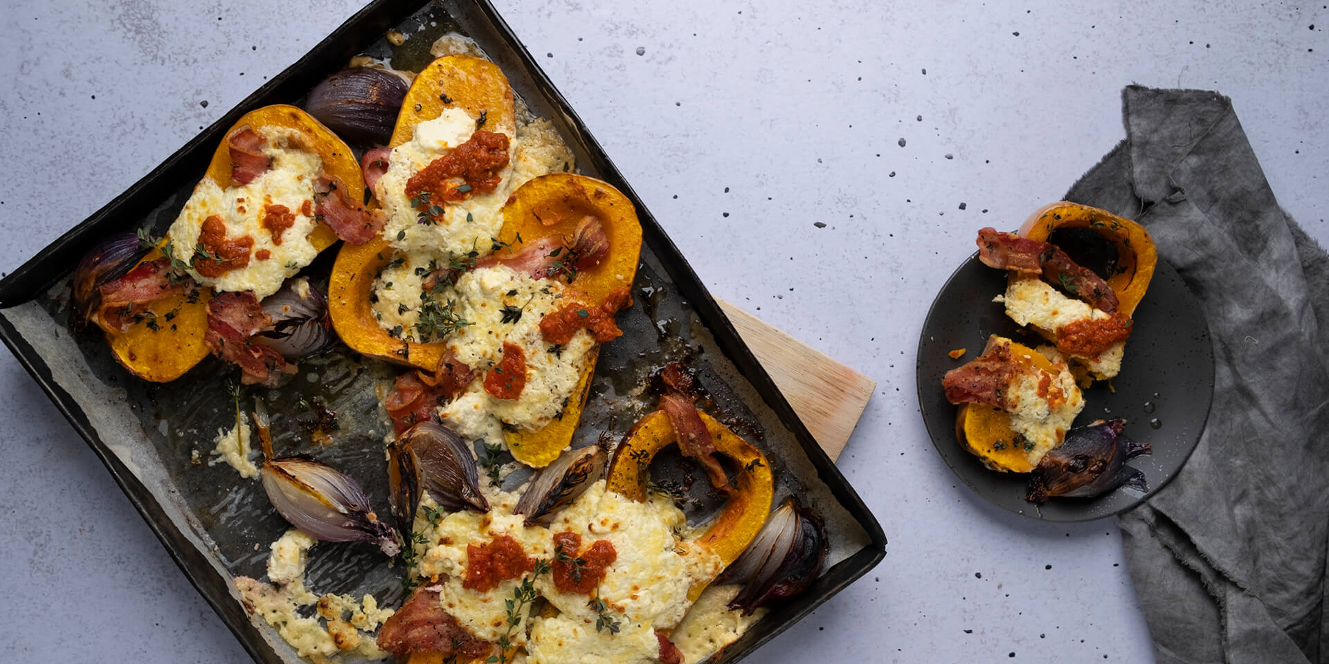 Cheesy Bacon & Butternut Bake