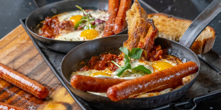 5 Ingredient Shakshuka with Bacon Grillers