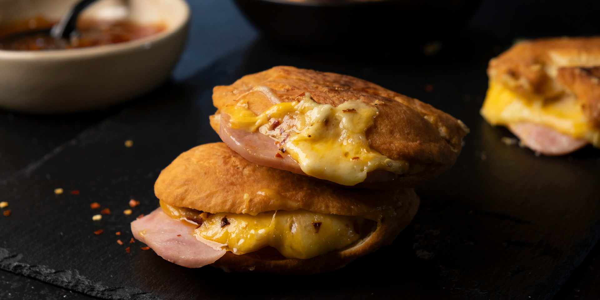 Ham and Cheese Vetkoek