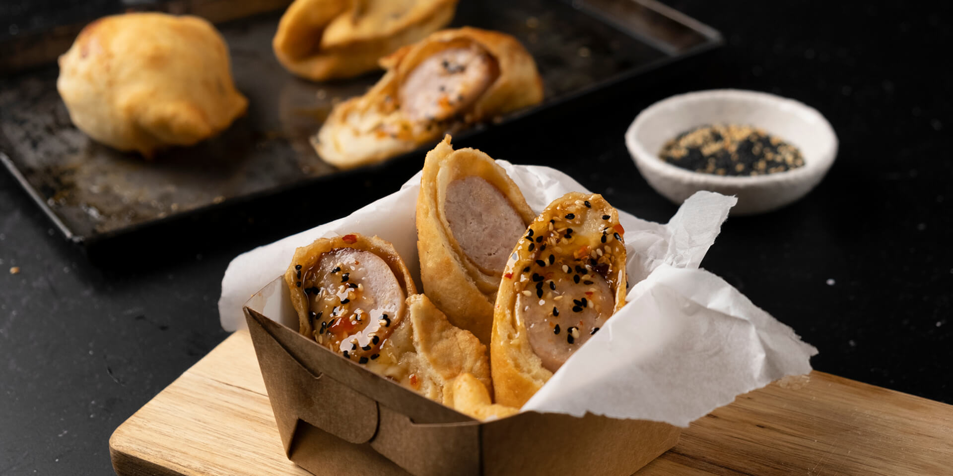 Pork Sausage & Onion Marmalade Vetkoek