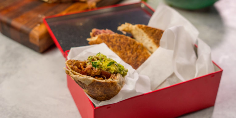 Pulled Pork Wrap & Avocado Dip