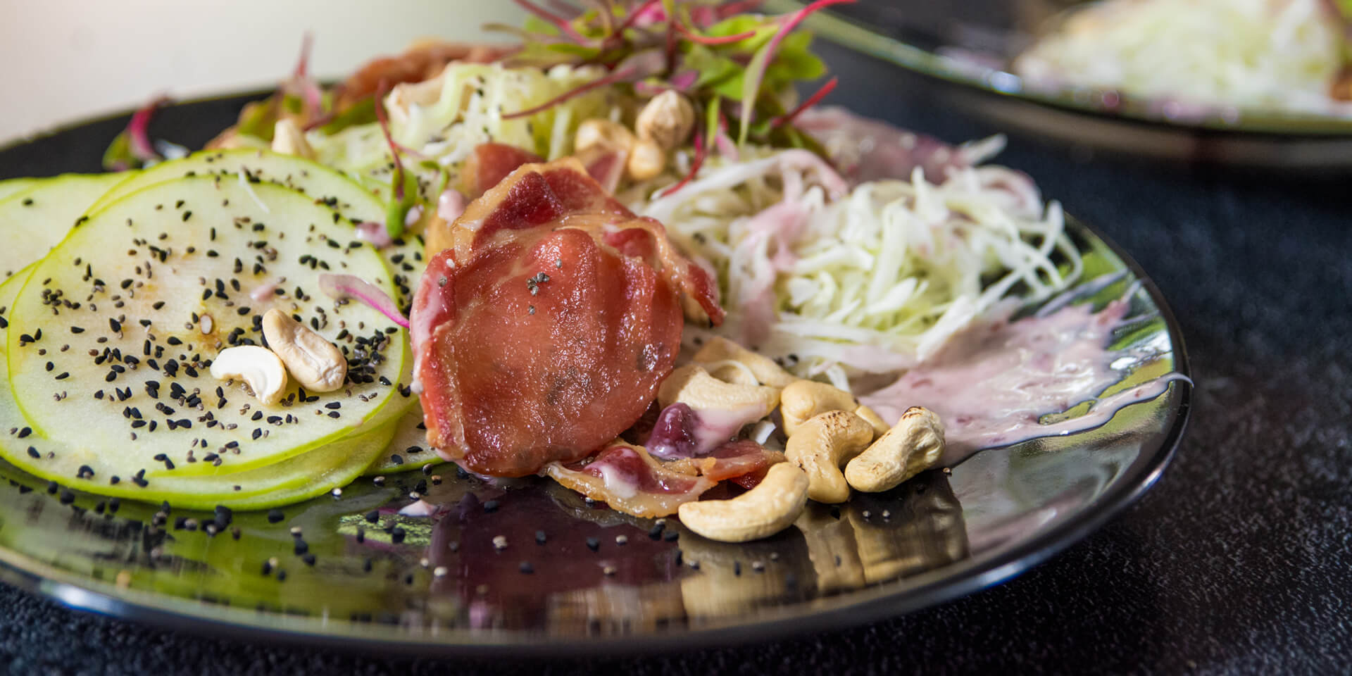 Coleslaw with Bacon & Creamy Berry Dressing