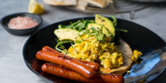 Corn Scrambled Eggs with Cheese Grillers & Toasted Cheese Wraps