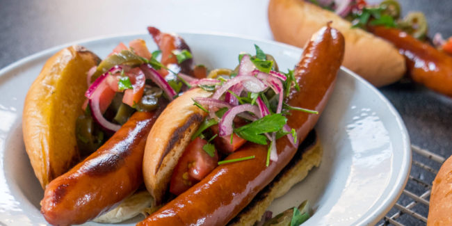 Choripán with Pebre Salsa