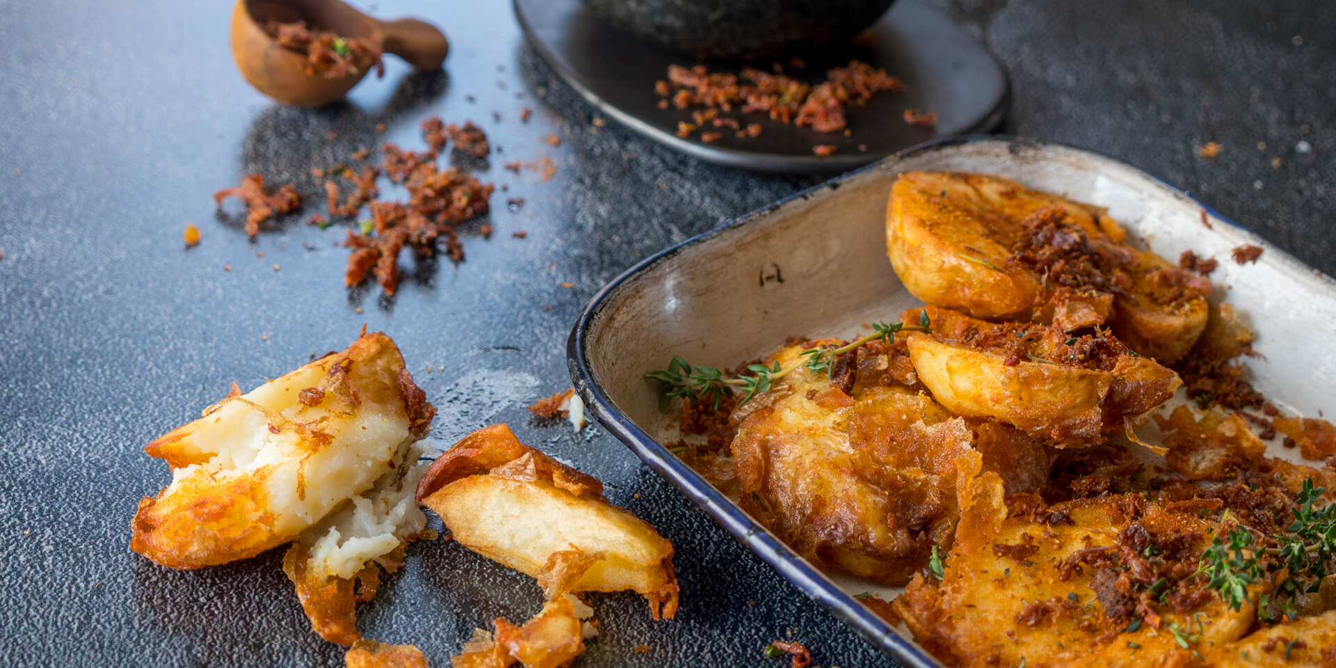 Crispy Fried Potatoes with Smoked Pulled Pork Spice