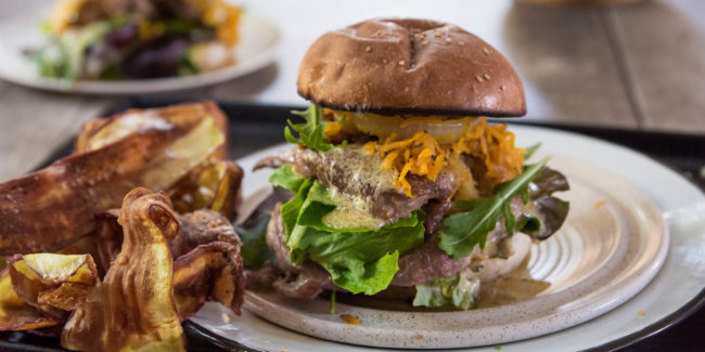 Gin & Garlic Pork Burger