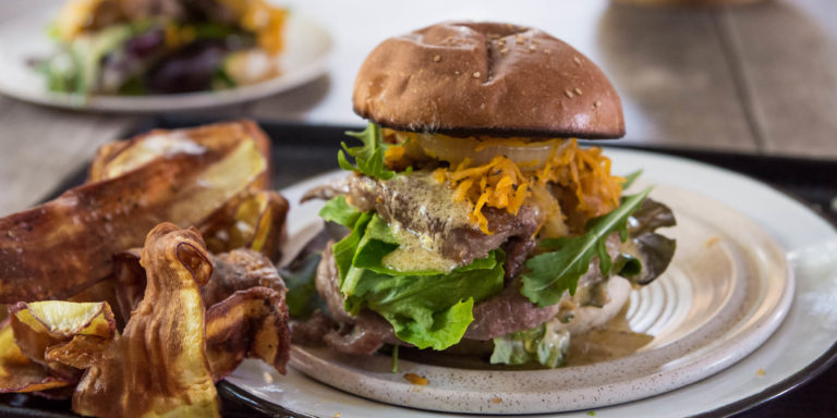 Gin & Garlic Pork Burger