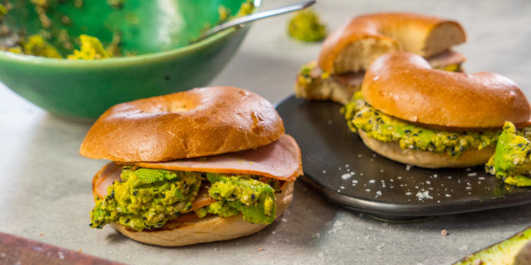 Ham & Avo Bagel