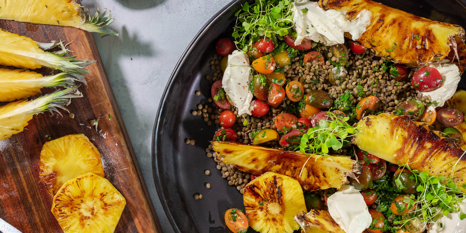 Heirloom Tomato, Pineapple and Lentil Salad