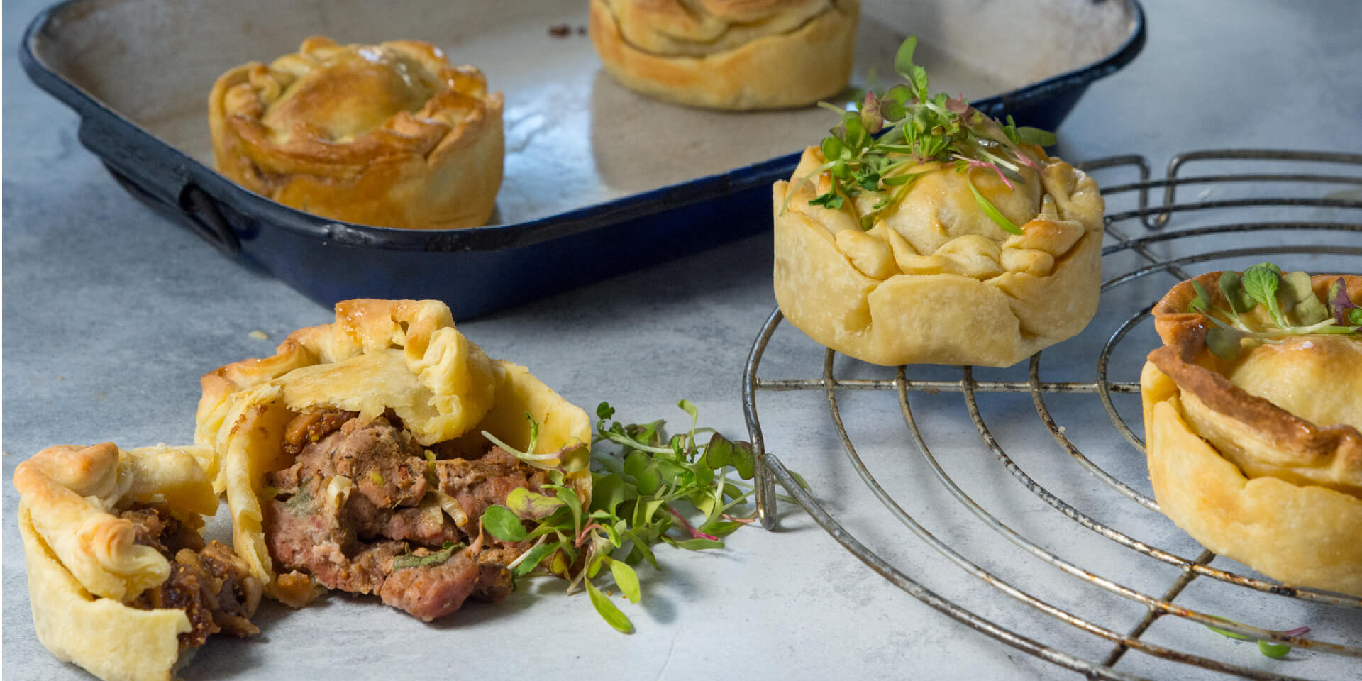 Spiced Pork and Onion Pies