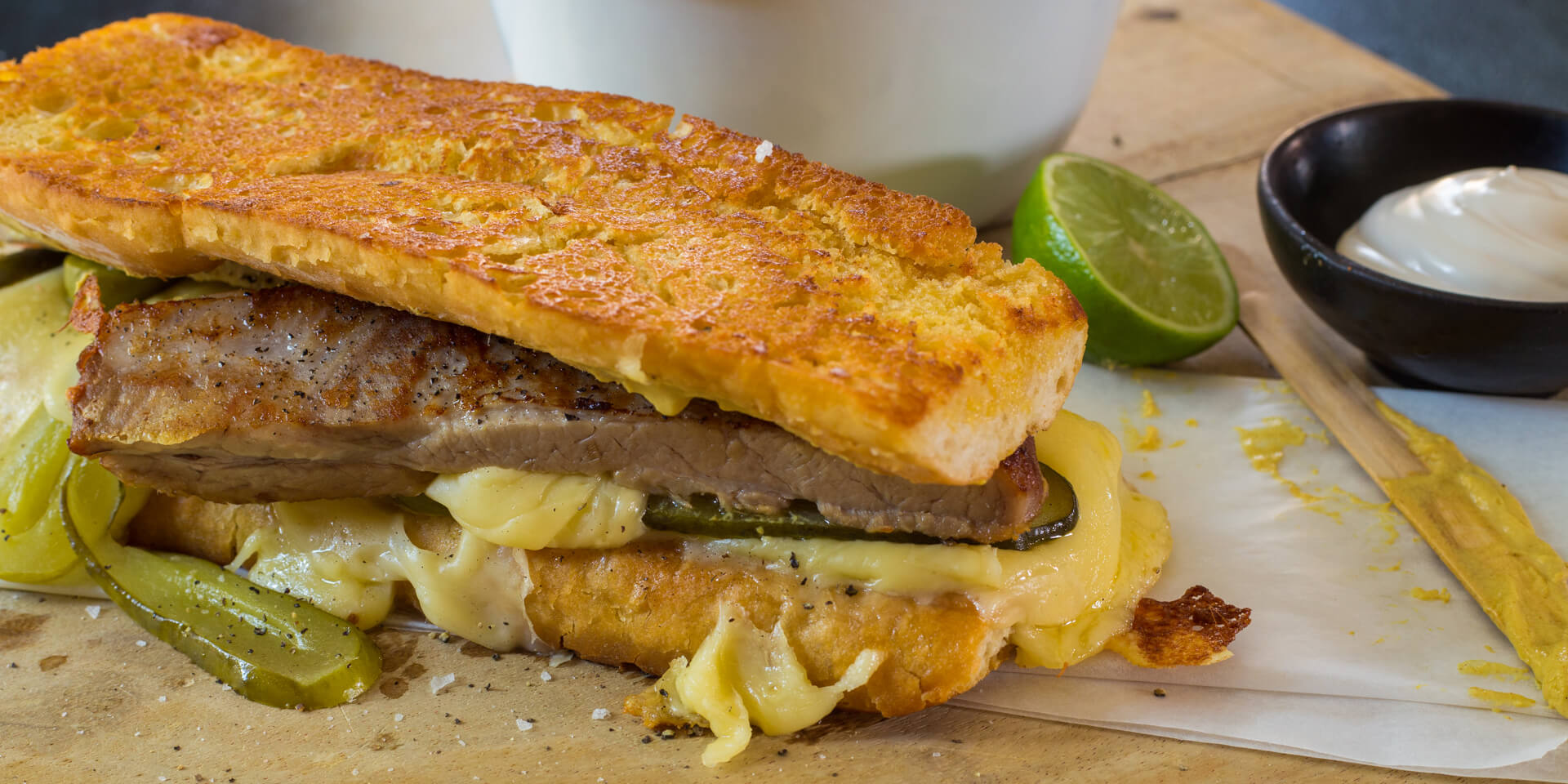 Pork Belly Cuban Sarmie