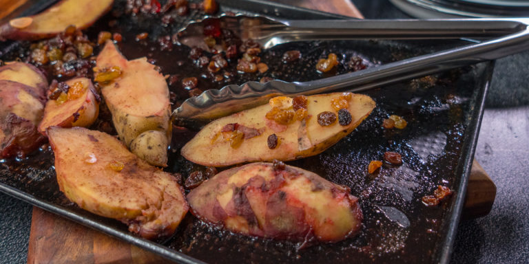 Festive Fruity Sweet Potato Bake