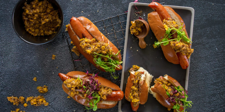 Footlong Cheese Russian Roll with Sweet Corn Chutney