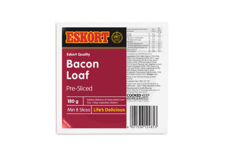 Eskort Bacon Loaf Stack Pack 180g