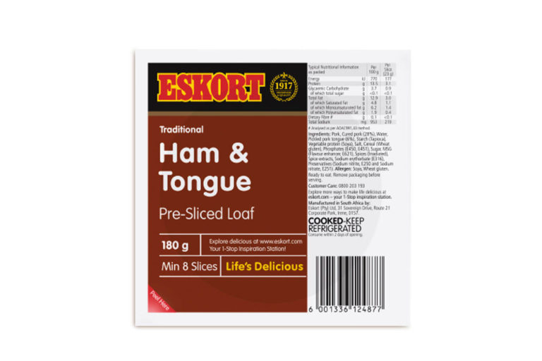 Eskort Ham & Tongue Stack Pack 180g