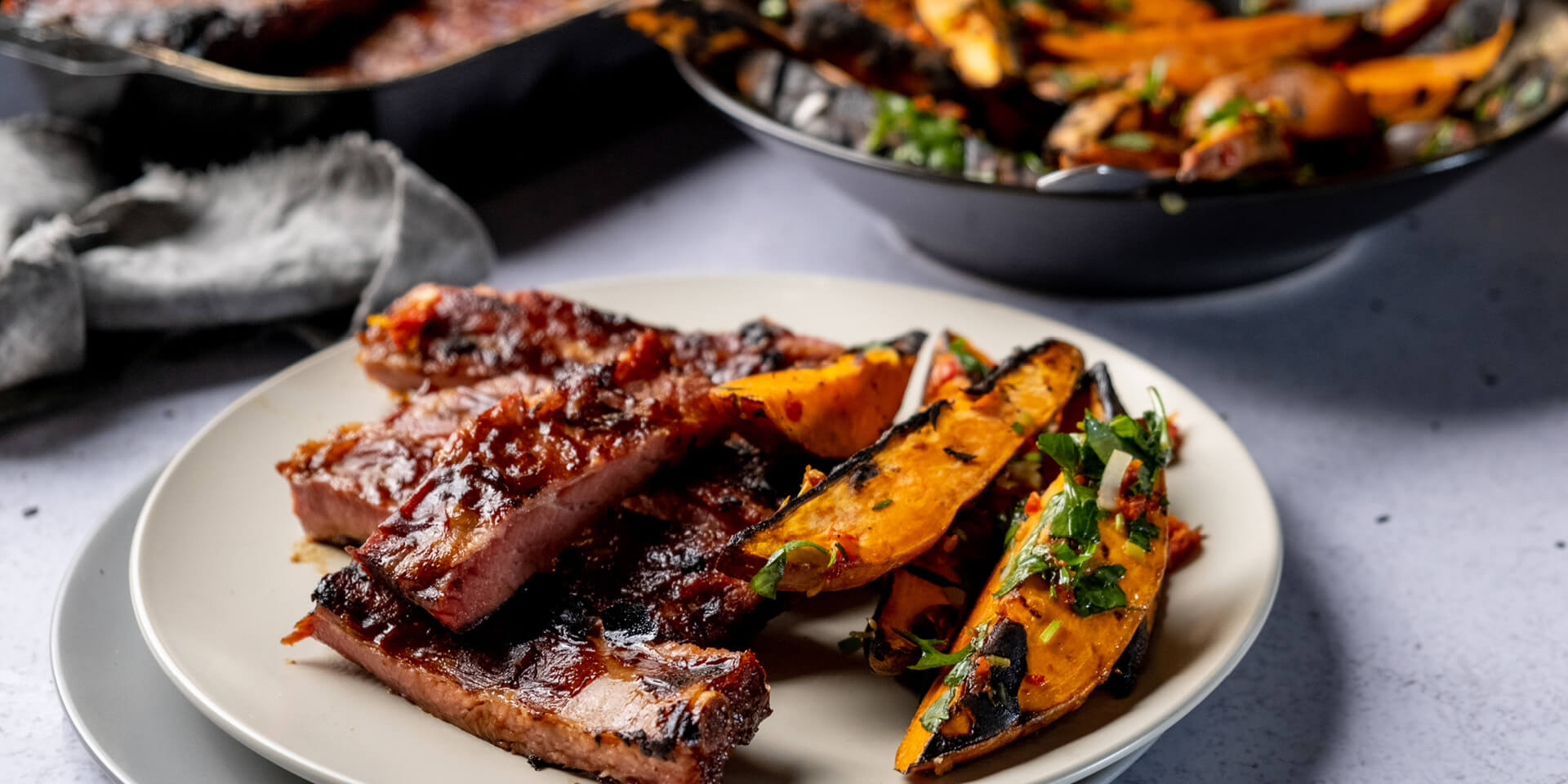 Eskort Loin Ribs With Whole Roasted Sweet Potato Salad 1881